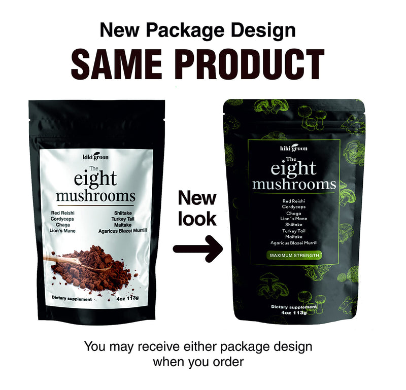 Mushroom Powder Extract - The 8 Mushrooms Supplement Blend for Coffee & Smoothie | Lion's Mane, Cordyceps, Chaga, Reishi, Shiitake, Turkey Tail, Maitake Complex - NewNest Australia