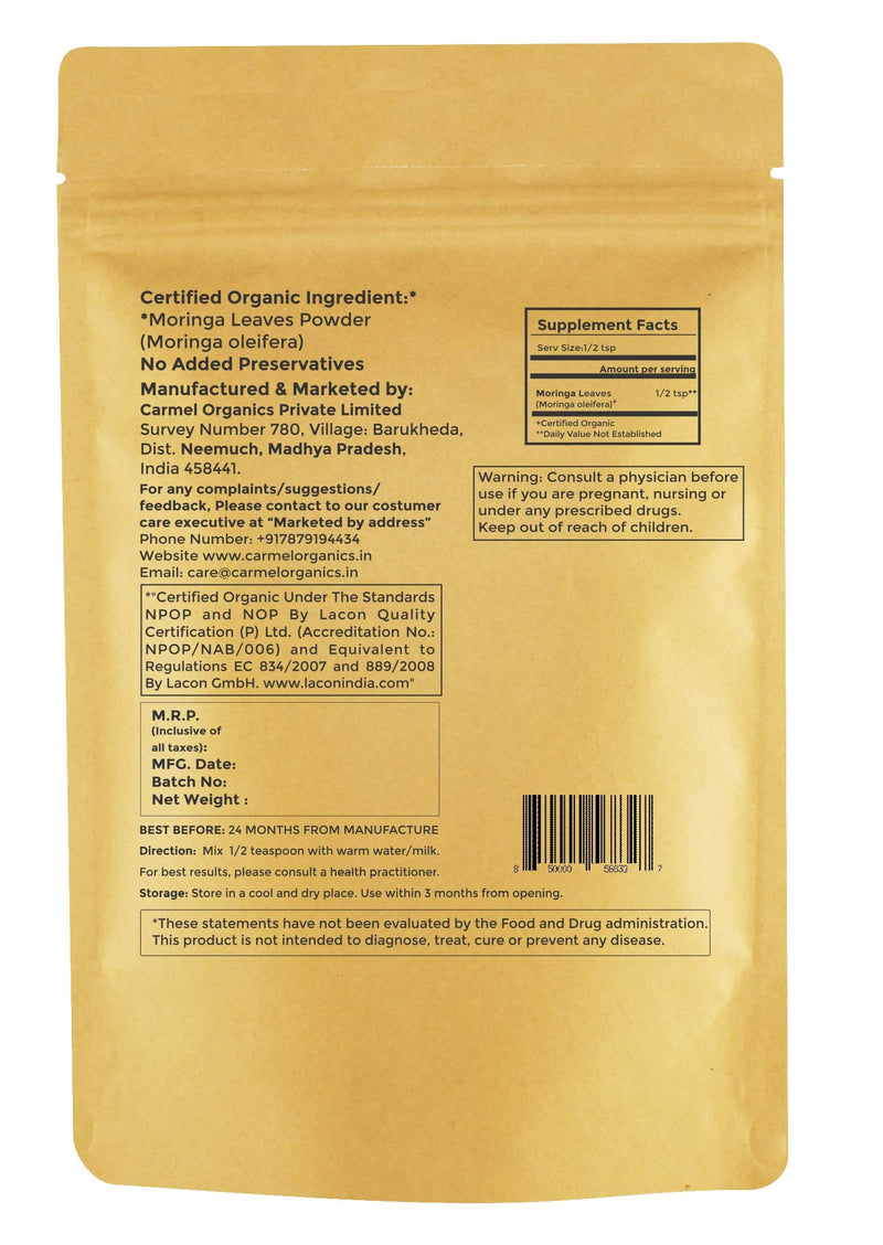 Organic Moringa Leaves Powder (8 Ounce)| Non GMO | Kosher | Vegan | Super Food for Smoothies and Drinks 8 Ounce (Pack of 1) - NewNest Australia