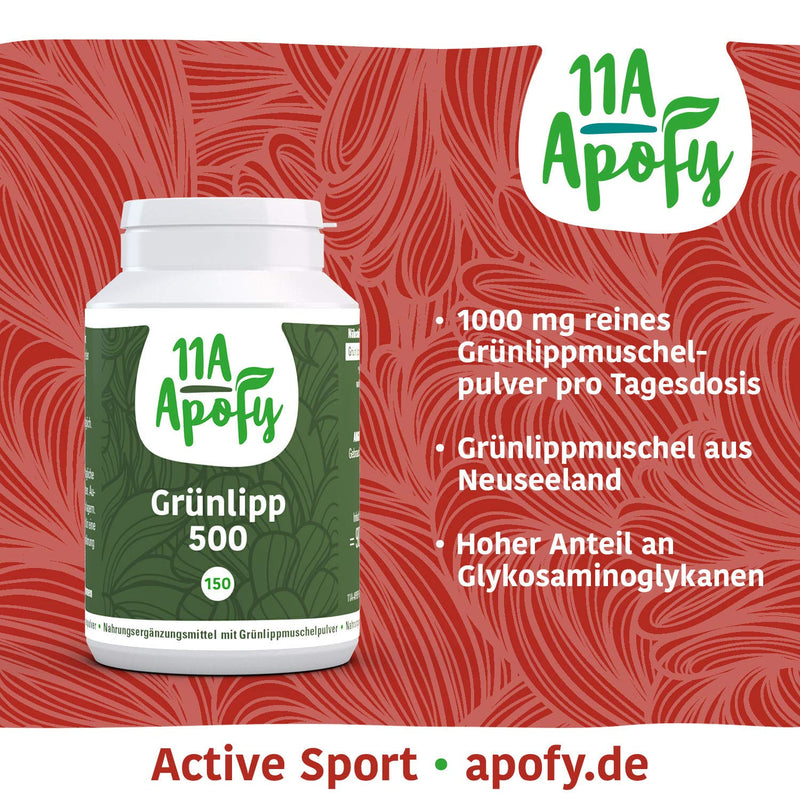 Green lipped 500 with green lipped mussel from New Zealand, 1000 mg per daily dose, laboratory tested, 150 capsules - NewNest Australia