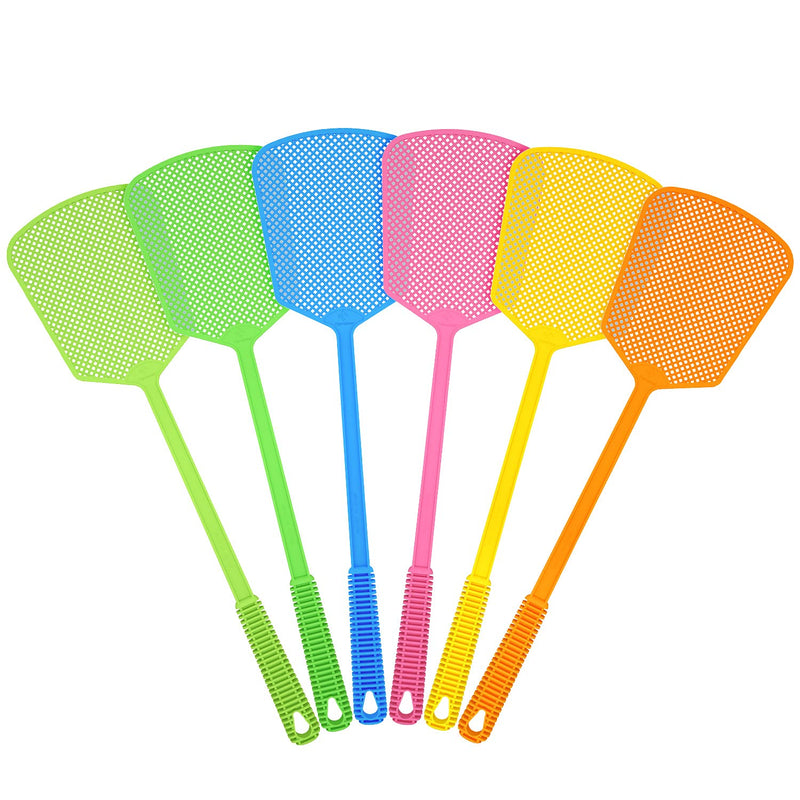 Kensizer 6-Pack Plastic Fly Swatters Heavy Duty, Multi Pack Matamoscas, Long Handle Fly Swat Shatter Bulk, Large Bug Swatter That Work for Indoor and Outdoor - NewNest Australia
