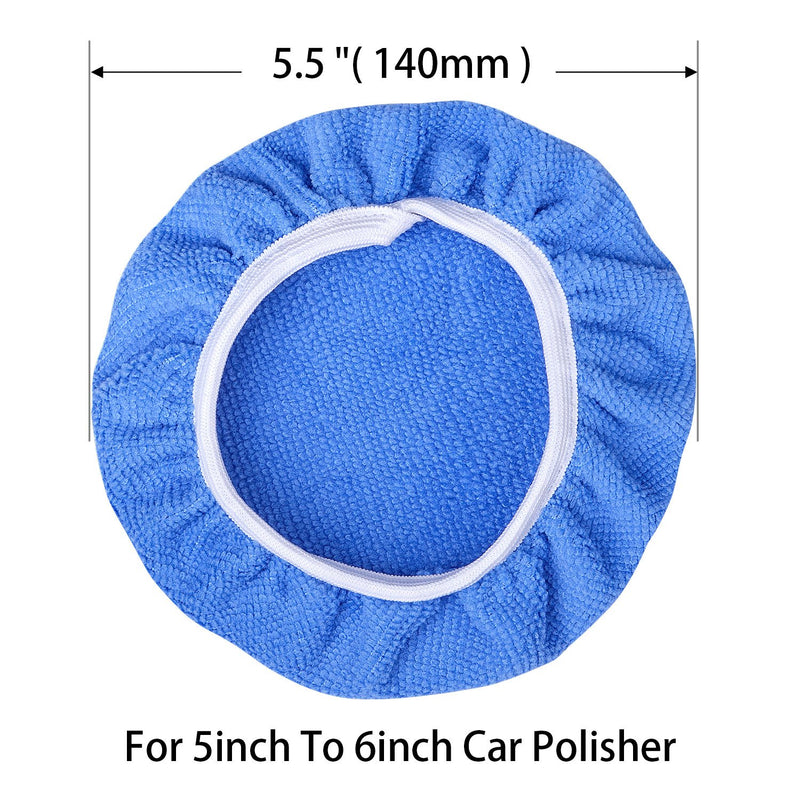 Awpeye 10Pack Car Polisher Pad Bonnet (5 to 6 Inches) Soft Microfiber Polishing Bonnet Buffing Pad Cover - NewNest Australia