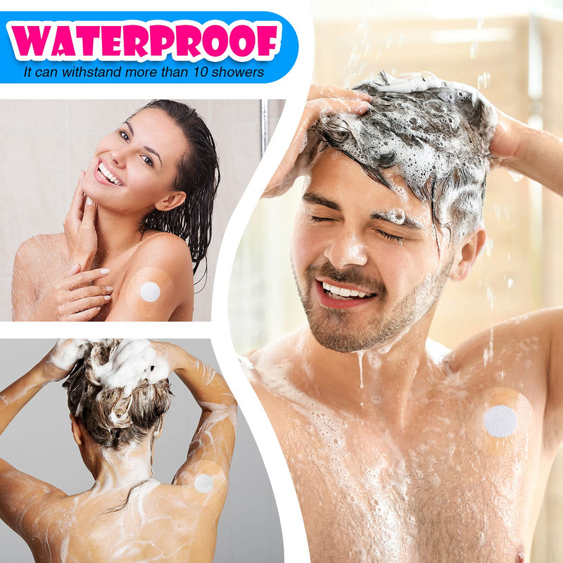 Nuanchu 48 Pack Sensor Covers Compatible with Freestyle Libre 1/2/3,Waterproof CGM Sensor Patches, Glucose Monitor Protector Long Lasting Without Hole (Pink) Pink - NewNest Australia