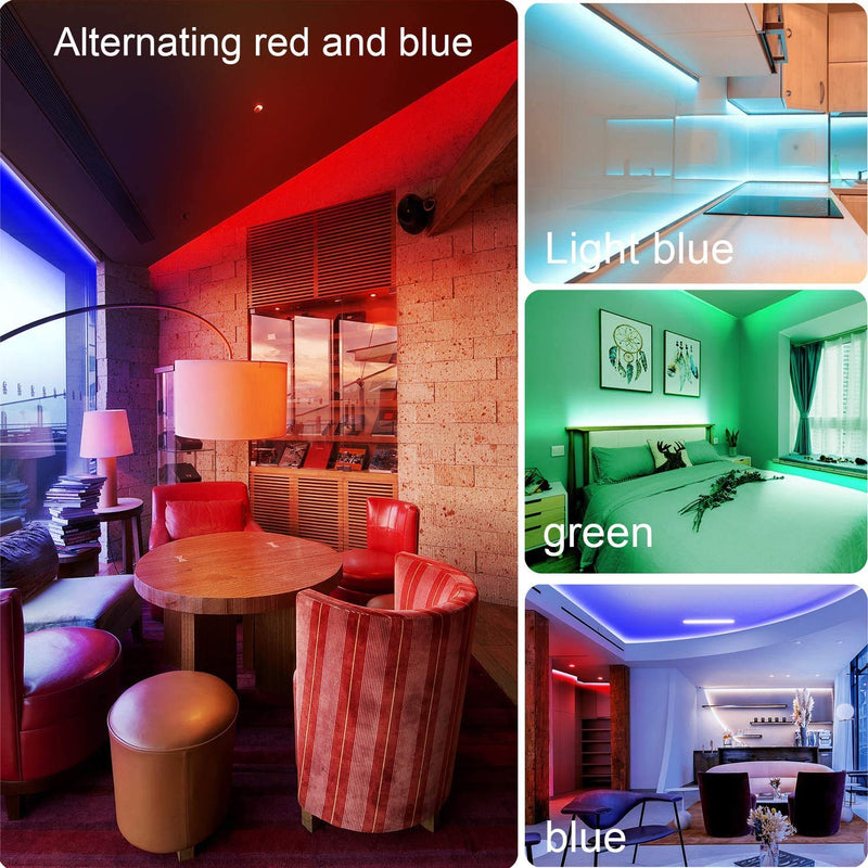 Smart Led Strip Lights WiFi 25ft Dalattin Compatible with Alexa Led Lights Music Sync 5050 16 Million Colors Changing Phone APP and 24 Key Remote for Home,Kitchen,TV,Party - NewNest Australia