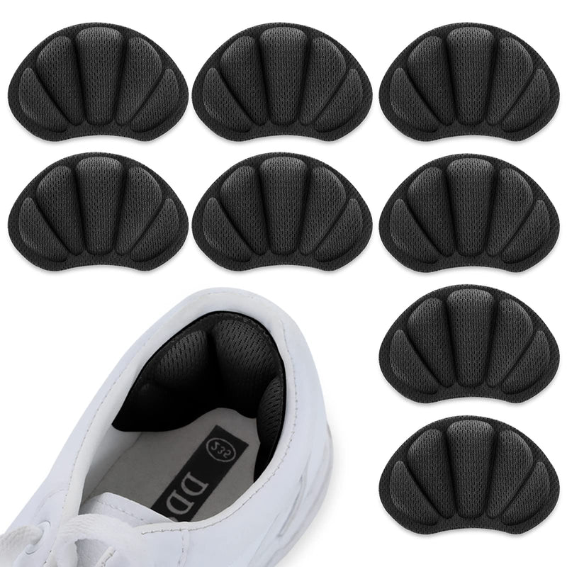 Sibba Heel Pad Inserts Grips 4 Pairs Shoes High Heels Cushions Too Big Shoe Protectors Sticker Filler Pads Arch Support Sneakers Insole Sole Comfort for Women Men (Black) 4 Pairs Black Heel Pads - NewNest Australia