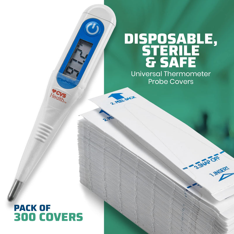 Thermometer Probe Covers - Pack of 300 - Universal and Disposable Probe Cover Box for Digital Thermometer for Accurate Sanitary Oral, Rectal and Underarm Digital and Glass Thermometers Reading - NewNest Australia