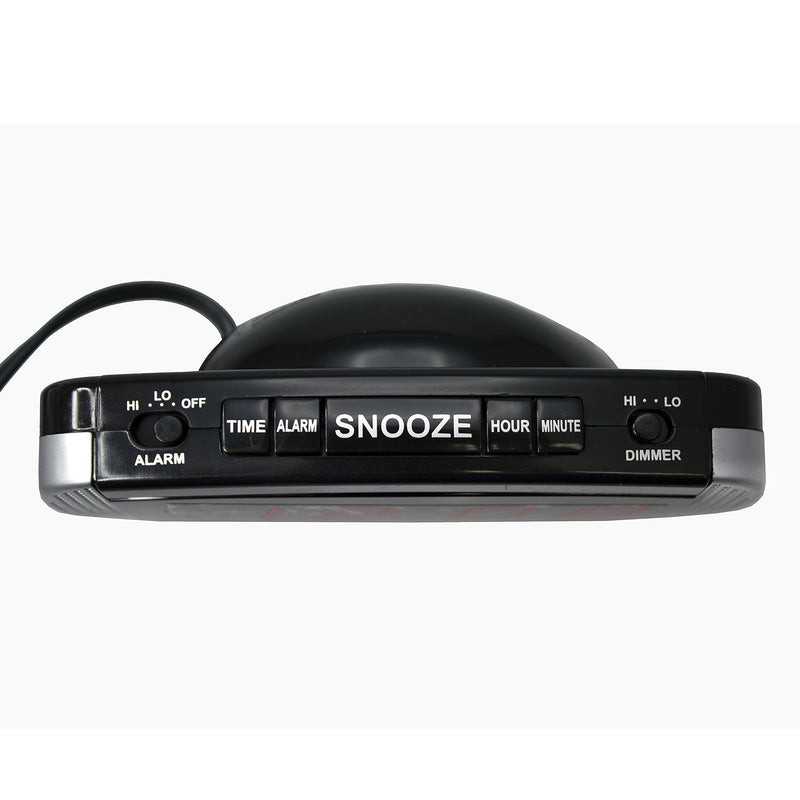 NewNest Australia - Equity by La Crosse 30240 Super Loud LED Alarm Clock,Black/Silver 