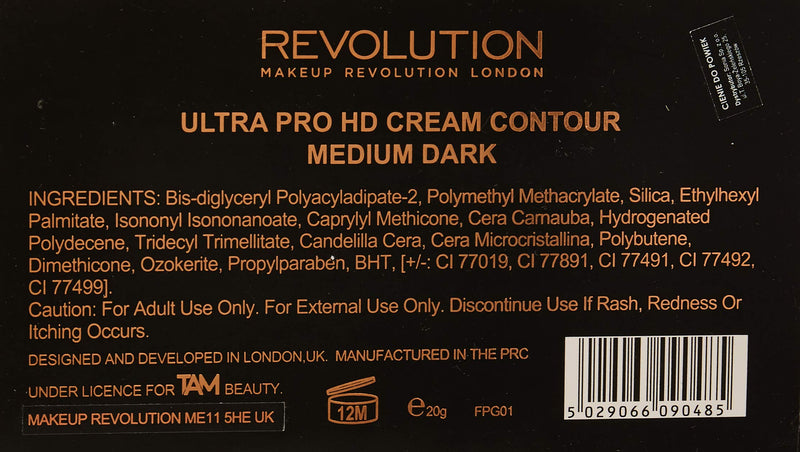 Revolution Contour Palette Ultra Pro HD Cream Medium Dark - NewNest Australia