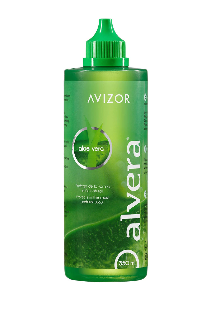 Contact lens fluid AVIZOR Alvera 2 × 350 ml in a case. Solution for cleaning and disinfecting all types of soft contact lenses. 350 ml (pack of 2) - NewNest Australia