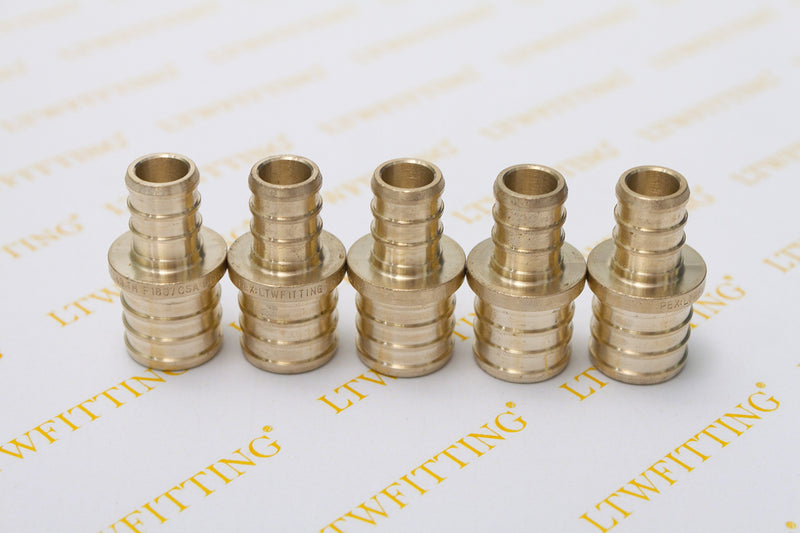 LTWFITTING Lead Free 1/2-Inch x 3/4-Inch PEX Reducer Couplings, Brass Crimp PEX Fitting(Pack of 5) - NewNest Australia