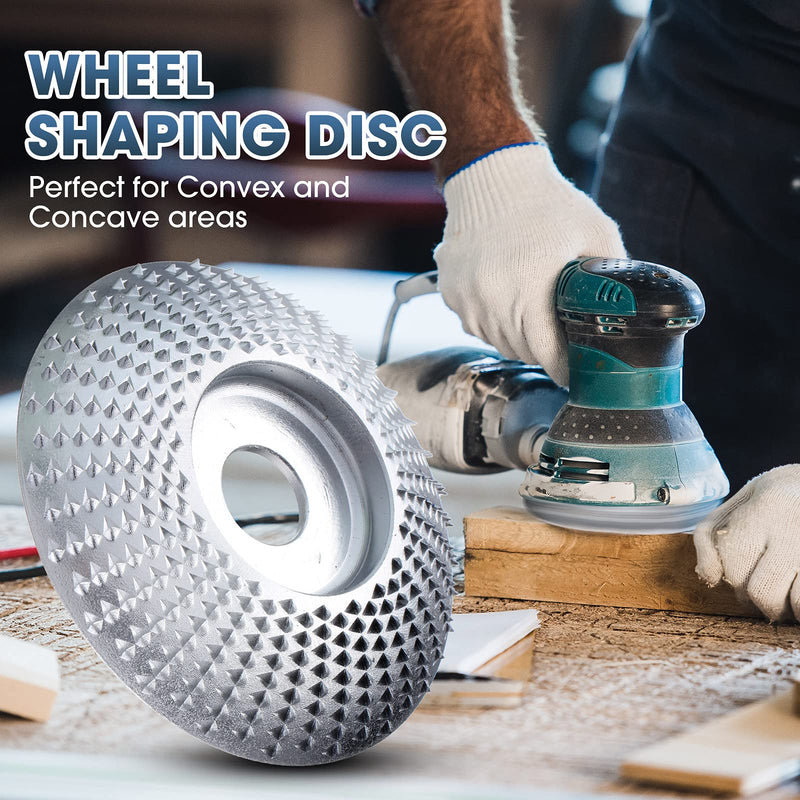 Angle Grinder Disc Wood Carving Disc Carving Abrasive Disc and 3 Pieces Strip Discs Stripping Wheel 4-1/2 Inch x 7/8 Inch Strip Clean Discs for Angle Grinder Polishing Sanding Remove Rust (4 Pieces) - NewNest Australia