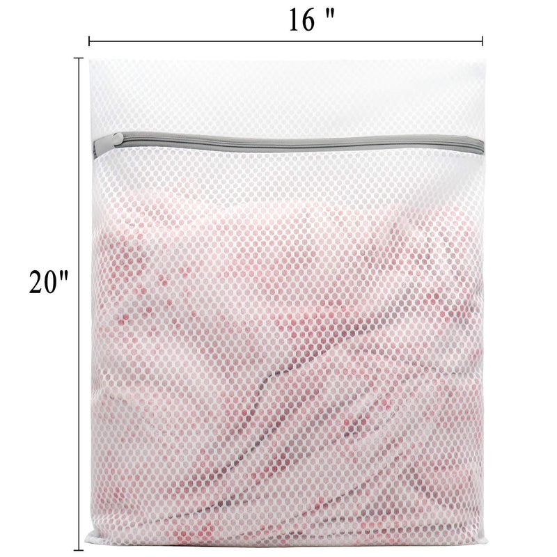 NewNest Australia - 3Pcs Durable Honeycomb Mesh Laundry Bags for Delicates 16 x 20 Inches 3 Large 