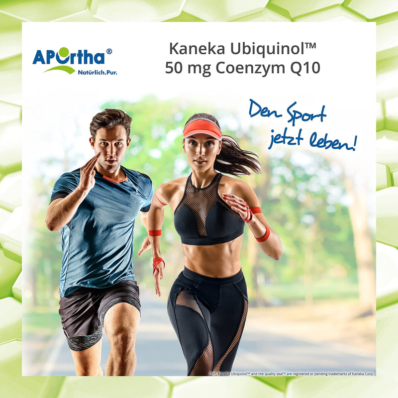 APOrtha Kaneka Ubiquinol Coenzyme Q10 50 mg 120 capsules I Premium CoQ10 capsules high dose 50 mg I High bioavailability thanks to bioactive ubiquinol I 2-fold patented raw material I Daily dose 2 capsules - NewNest Australia
