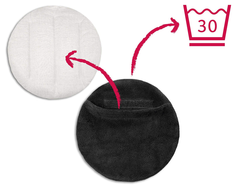 LESCHI heat pillow - 4 chamber grain pillow for microwave - animal fox red - cuddly grain pillow with organic wheat - ideal as a heat source in winter and for the belly fire / midnight - NewNest Australia