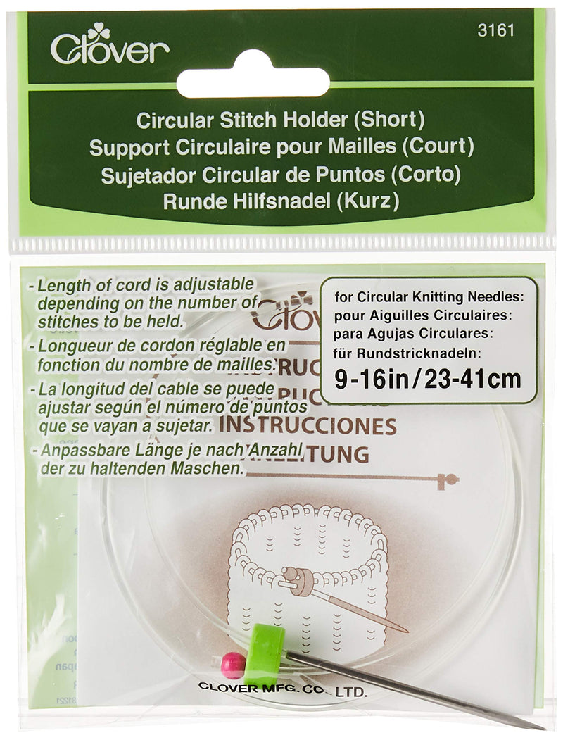 Clover 3161 Circular Short Stitch Holder, 9 to 16-Inch , Green - NewNest Australia
