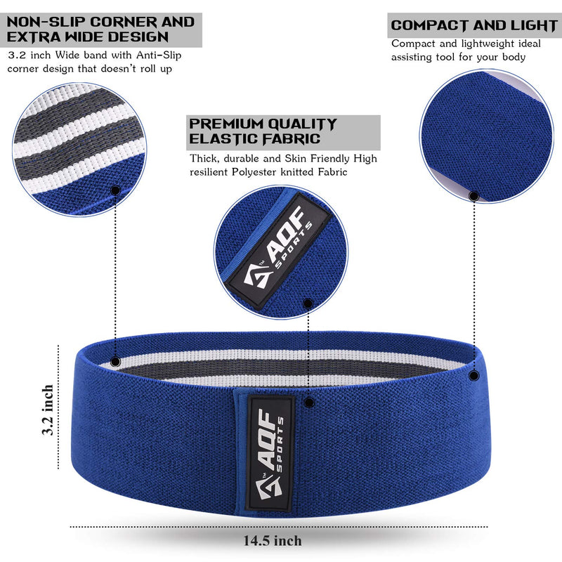 AQF Hip Resistance Bands Set with 3 Stretch Levels Glute Exercise Bands for Fitness Legs, Booty, Thigh, Hips, yoga & Pilates - Ideal Home Workout Strengthening equipment for Men & Women (Pack of 3) - NewNest Australia