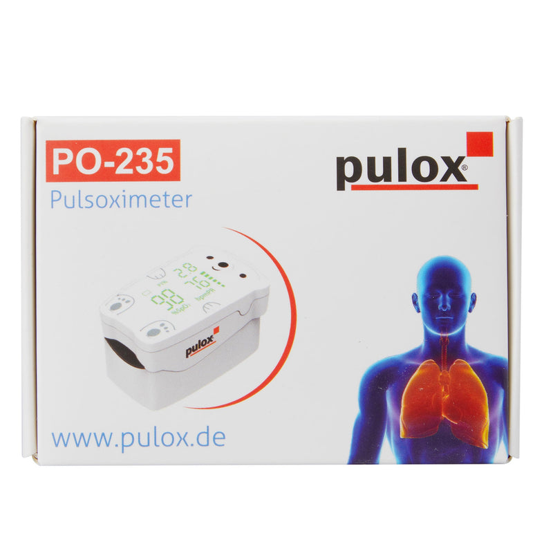 Pulox PO-235 pulse oximeter for children for measuring oxygen saturation, pulse rate and PI - with alarm function - NewNest Australia