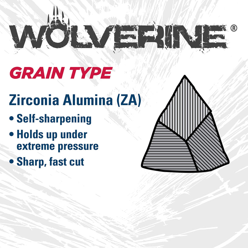 Weiler 31337 Wolverine 4-1/2" x 5/8" Arbor Hole Abrasive Flap Disc, 36 Grit Zirconia Alumina, Bevel Type 29, Phenolic Backing, Standard Density, Made in The USA, (Pack of 10) Type 29 5/8" Arbor - NewNest Australia