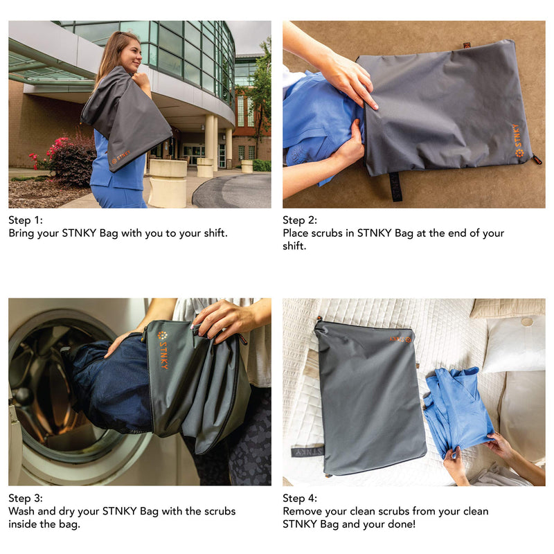 NewNest Australia - STNKY Bag Pro Wash Bag for Health Workers, Sports, Fitness & Travel Grey Standard 