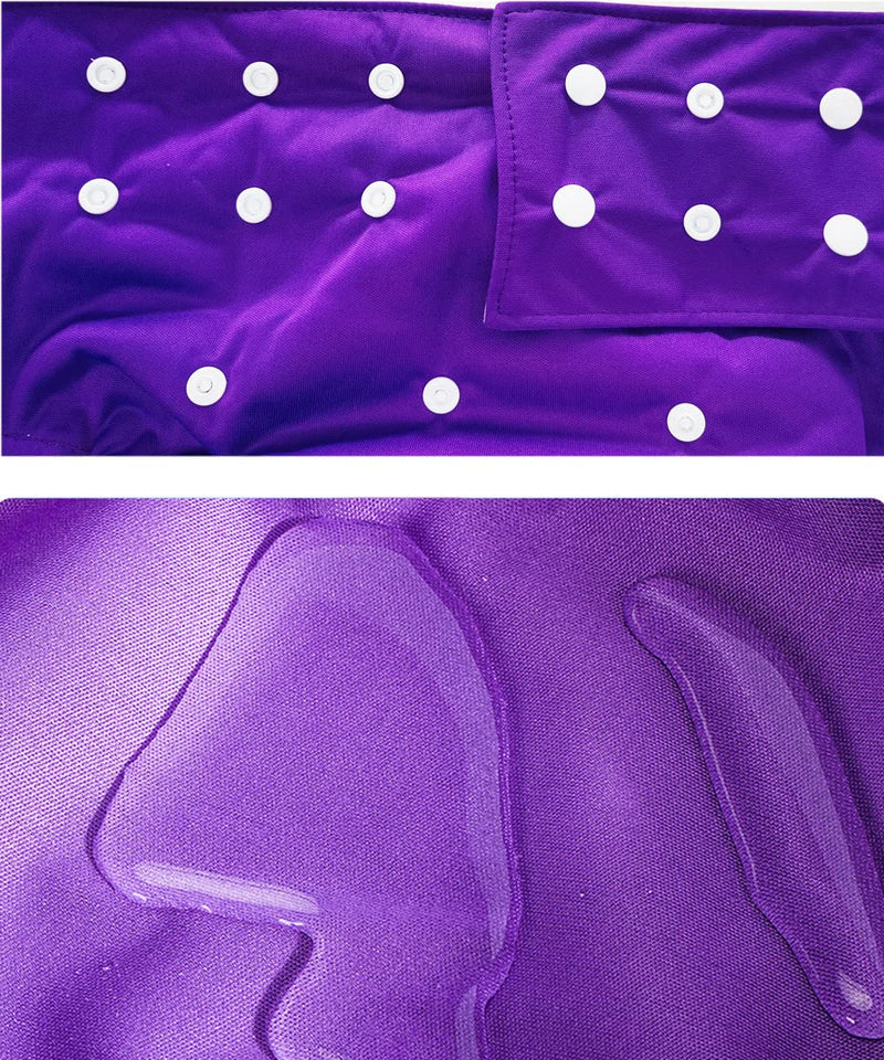 Incontinence Underwear for Men and Women, Washable Reusable Adult Diaper Pant, Adult Protective Underwear, Elderly Cloth Diaper, Easy to Dry Cloth Diaper, Cotton Diaper Pant, Leak Protection (Purple) Purple - NewNest Australia