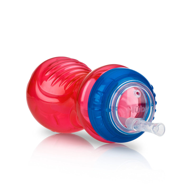 Nuby 3 Piece Boy No-Spill Cup with Flex Straw, 10 Ounce - NewNest Australia