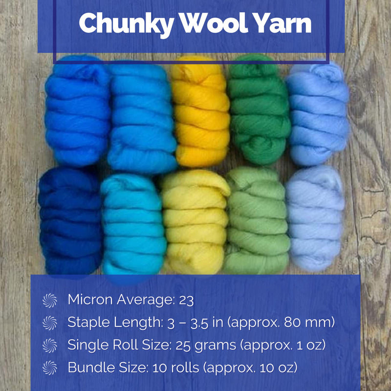 Revolution Fibers | Mixed Merino Wool Variety Pack | Perfect Wool Roving for Spinning, Needle Felting, Wet Felting, Weaving and Crafting (Summer Holiday (Multicolored), 250 Grams) - NewNest Australia