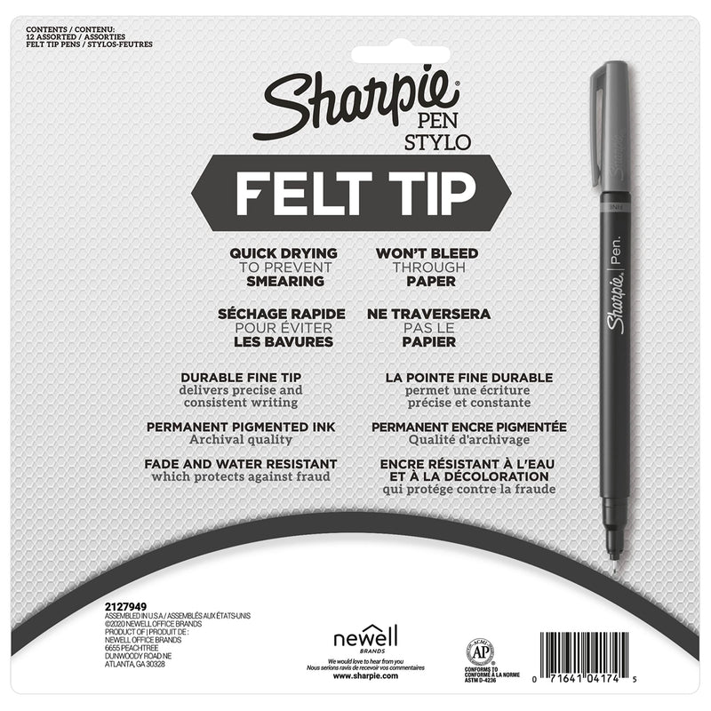 Sharpie Pen | Fine Point, Assorted Colors, Quick Drying Ink, 12 Count 12-Count - NewNest Australia