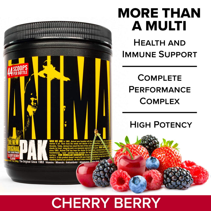 Animal Pak - The Complete All-in-one Training Pack - Multivitamins, Amino Acids, Performance Complex and More - For Elite Athelets and Bodybuilders - Cherry - 44 Scoops 22 Servings (Pack of 1) - NewNest Australia