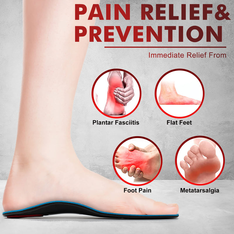 Orthopedic Insoles, Plantar Fasciitis High Arch Support Shoe Insoles For Flat Foot, Heel Spurs, Metatarsalgia, Foot Pain, Soft Functional Sports Comfort Insoles For Men And Women, Eu 38-40 - NewNest Australia