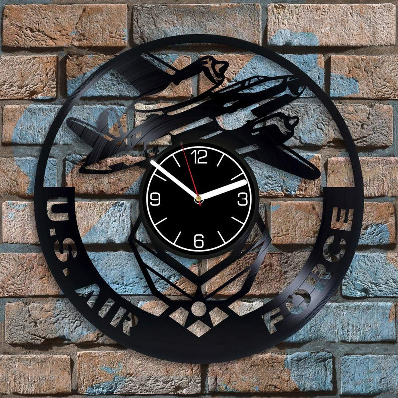 NewNest Australia - Kovides U.S. Air Force Vinyl Wall Clock U.S. Air Force Gift for Men U.S. Air Force Wall Clock Large U.S. Air Force Home Decoration U.S. Air Force Vinyl Clock U.S. Air Force Wall Clock Modern 