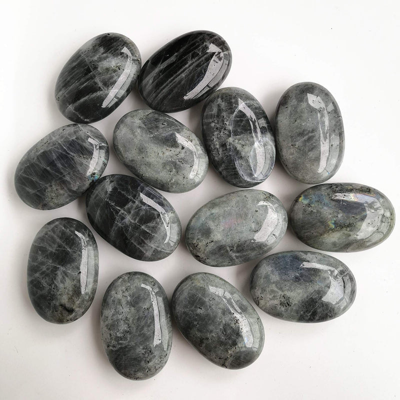 Lovionus89 Moonstone Worry Stones, Natural Oval Palm Bag Healing Crystal Massage Spa Energy Stone - NewNest Australia