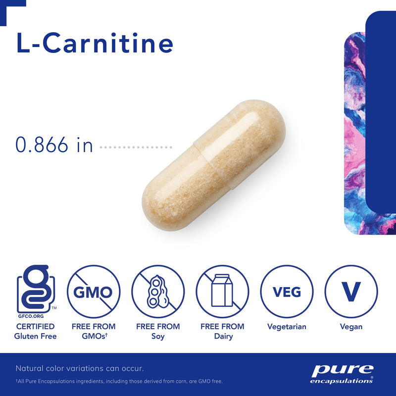 Pure Encapsulations - L-Carnitine - Hypoallergenic Supplement for Cardiovascular and Endurance Support - 60 Capsules 60 Count (Pack of 1) - NewNest Australia