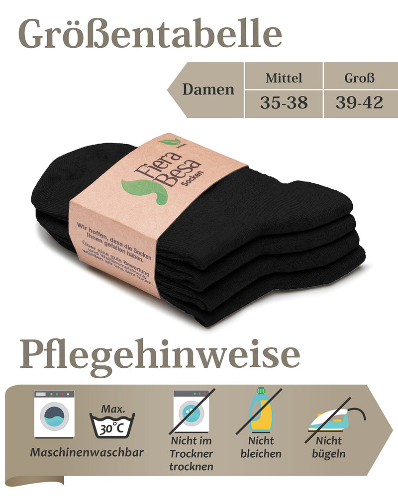 Diabetic Bamboo Socks with Lycra for Women: Ankle High; for business and leisure; suitable for pregnant women and seniors; 4 pairs 39-42 black - NewNest Australia
