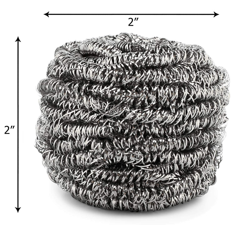 12 Pack Stainless Steel Scourers by Scrub It – Steel Wool Scrubber Pad Used for Dishes, Pots, Pans, and Ovens. Easy scouring for Tough Kitchen Cleaning. - NewNest Australia