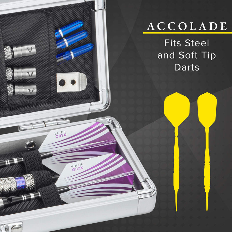 Casemaster Accolade Aluminum Dart Case Holds 3 Steel Tip and Soft Tip Darts, Slim Profile Fits into Your Pocket While Keeping Your Darts Pristine - NewNest Australia