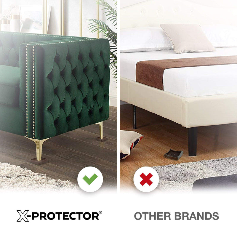 Furniture Cups X-PROTECTOR – 2" Caster Cups 4 PCS – Premium Furniture Coasters – Ideal Bed Stoppers – Non Skid Furniture Pads with a Perfect Design – Rubber Furniture Pads - Protect Any Flooring! 2" - NewNest Australia
