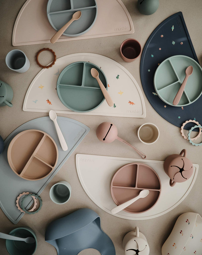 mushie Silicone Suction Plate | BPA-Free Non-Slip Design (Blush) Blush - NewNest Australia