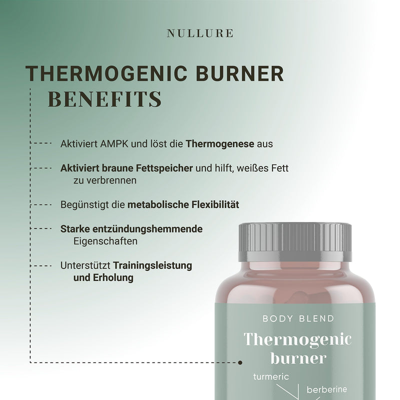 Thermogenic Natural Fat Burner | Weight Loss - Green Tea + Turmeric + Ginger + Berberine + Resveratrol + Garlic + Vitamin A + Piperine - Vegan - No Additives 120 Capsules (2 Months) - NewNest Australia