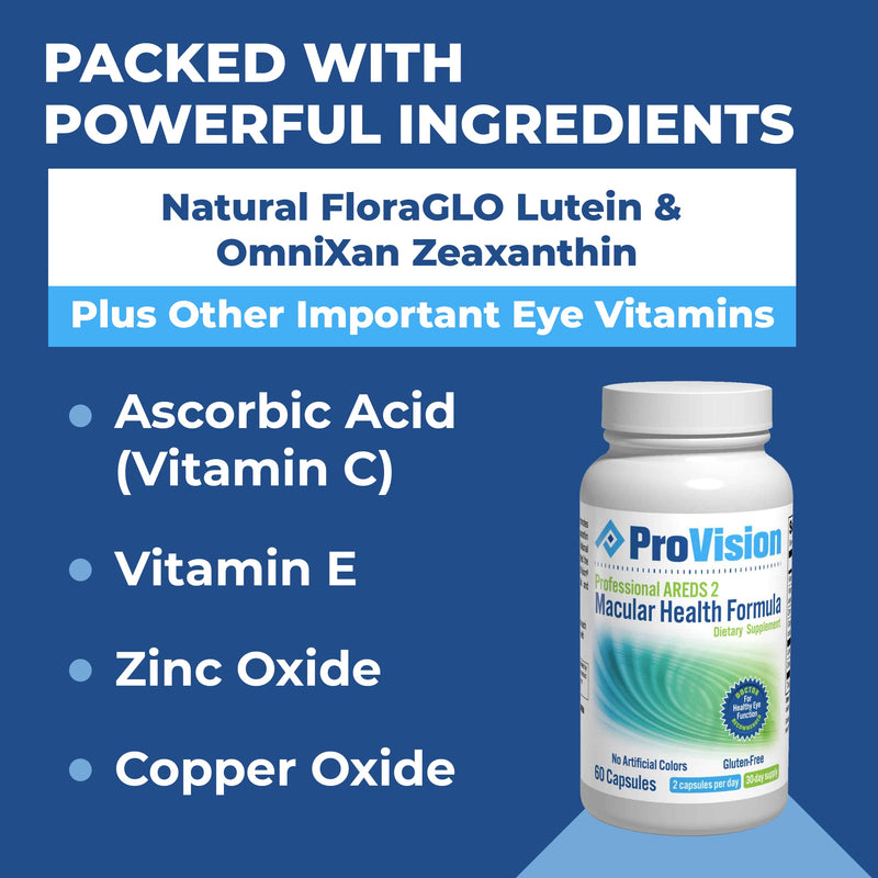 ProVision AREDS 2 Eye Vitamins for Macular Degeneration - Enhance Vision Supplements - Lutein Zeaxanthin Vision Complex - 60 Eye Supplement Capsules - NewNest Australia