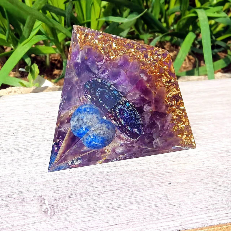 ycyingcheng Crystal Positive Energy Generator Orgonite Pyramid Protection, Energy Protection Chakra Healing Crystals Pyramid for Positive Energy Reiki Supplies Living Room and House Decor Gift P - NewNest Australia