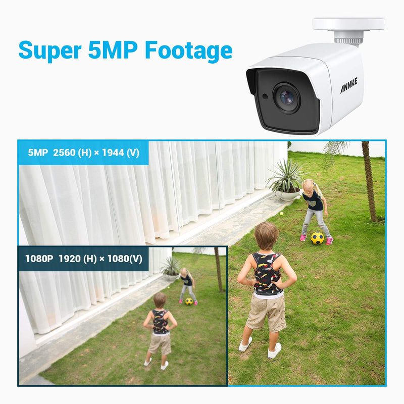 ANNKE 5MP Add-on Full HD-TVI Bullet Camera for Home Security with EXIR 100ft/30m Night Vision, IP67 Waterproof for Outdoor Indoor Video Surveillance 24/7 Coverage - NewNest Australia