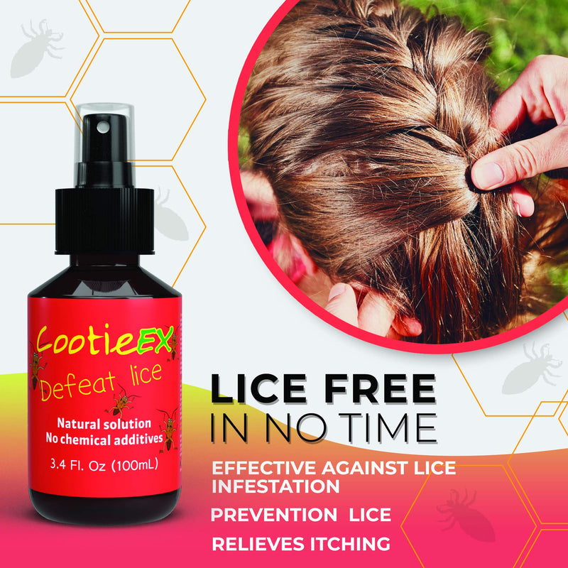 CootieEx Head Lice Treatments with Lavender Oil for Hair - Natural Nit Treatment - Prevent Head Lice Infestations: Anti Nits Head Lice Treatment - Alternative to Nit Shampoo & Head Lice Shampoo, 100ml - NewNest Australia