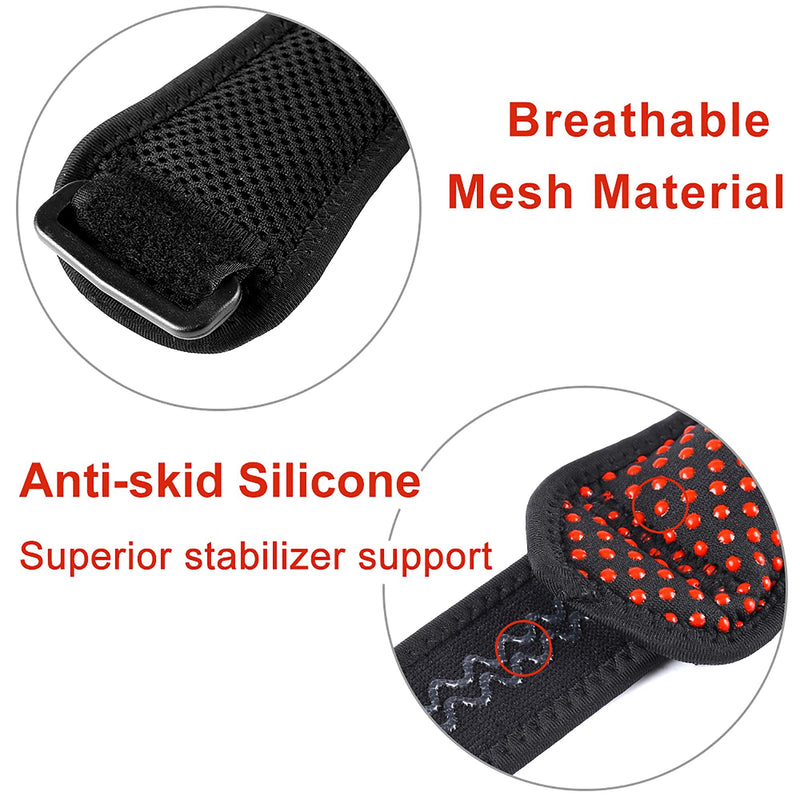 Yoassi 2 Patella Bands, High-Quality Silicone Patella Bandage, Sports Knee Bandage, Knee Bandage For Men And Women For Sports, Fitness, Hiking And Basketball - NewNest Australia