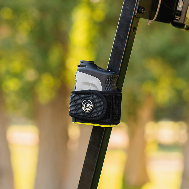 Stripebird - 2.0 Slim Golf Magnetic Rangefinder Wrap Mount (Form Fitting Strap) - Easily Access Range Finder Device While You Golf - Buckle-Less Strap Stealth Black - NewNest Australia