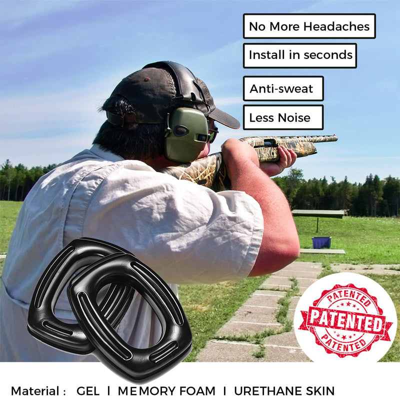 Gel Ear Pads, High Density Noise Reduction Replacement Gel Cups for Howard Leight Impact Sport Pro Sync Leightening Shooting Earmuff - NewNest Australia