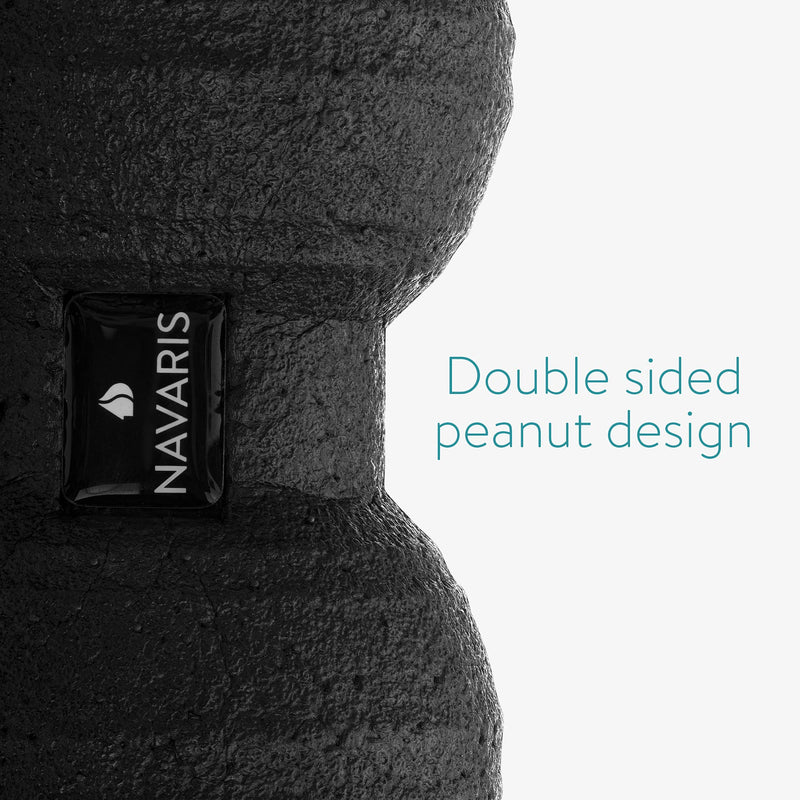 Navaris 2X Peanut Duo Ball - in 2 Sizes Duo Ball Fascia Ball Set - Trigger Point Ball - Fascia Balls - Black - NewNest Australia