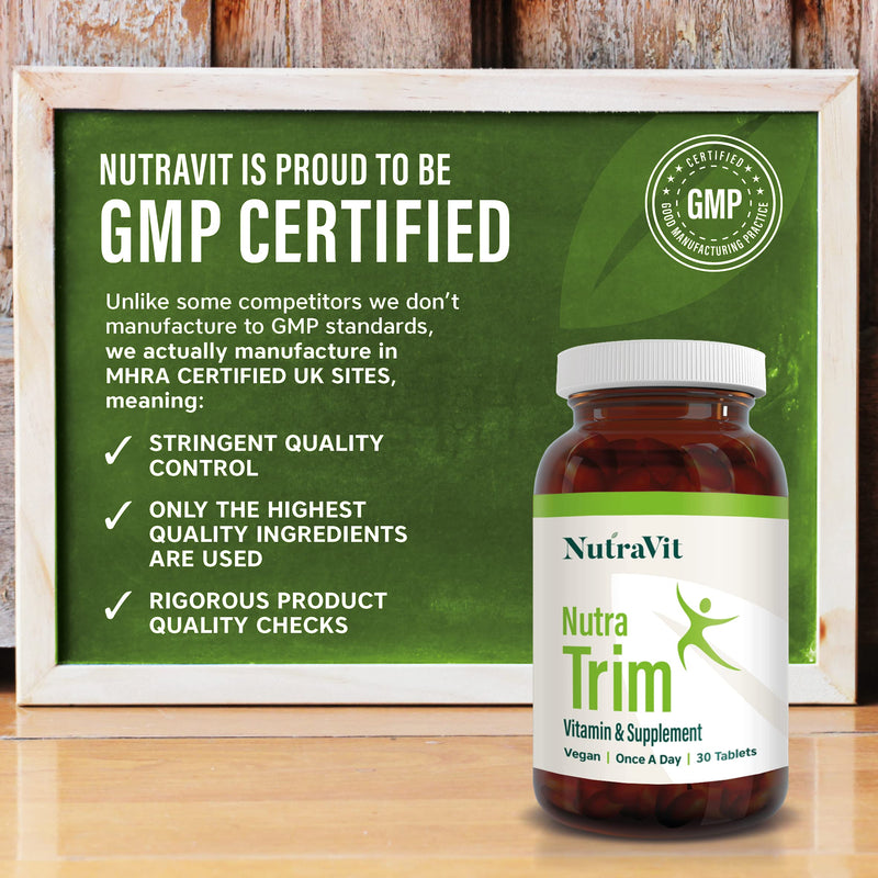 NUTRATRIM - Weight Management Supplement | Slimming Tablets - 30 Tablets - Helps Achieve Weight Goals & Digestion | with Raspberry Ketones, Apple Cider Vinegar & Green Tea - Vegan - NutraVit - NewNest Australia