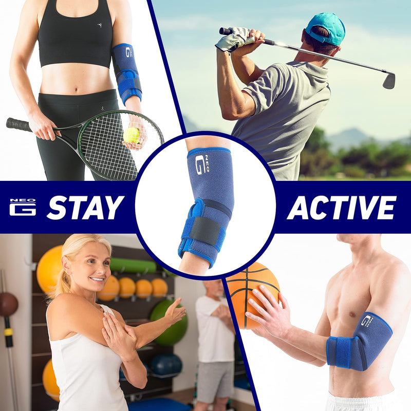 Neo-G Elbow Support - for Epicondylitis, Tennis Golfers Elbow, Sprains, Strain Injuries, Tendonitis, Arthritis, Recovery, Sports - Adjustable Compression - Class 1 Medical Device - NewNest Australia
