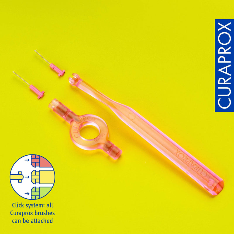 Curaprox interdental brushes CPS 08 prime, refill, 8 pieces, pink, 0.8 mm diameter, 3.2 mm effectiveness, refill pack, without holder - NewNest Australia