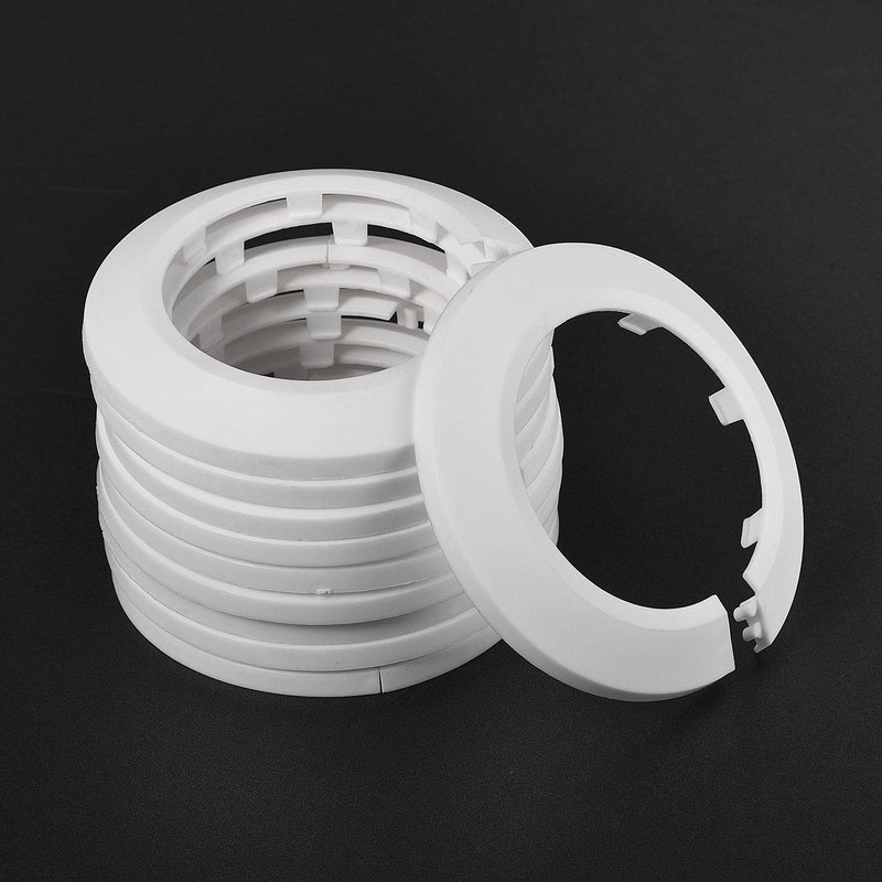 uxcell Pipe Cover Decoration, 63mm PP Plastic Radiator Escutcheon Water Pipe Drain Line Cover White 10pcs - NewNest Australia