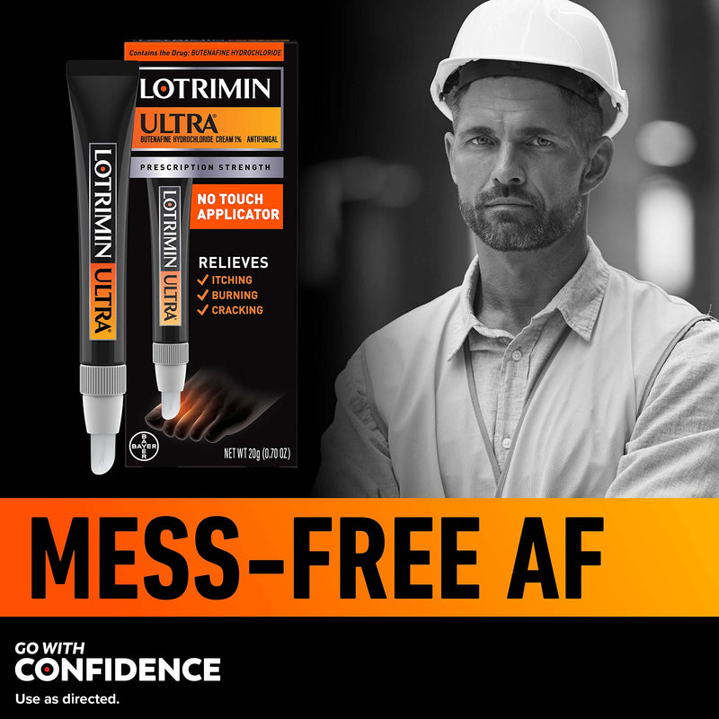 Lotrimin Ultra with New No Touch Applicator, a 1 Week Athlete's Foot Treatment Cream. Prescription Strength Butenafine Hydrochloride 1%, Cures Most Athlete’s Foot Between Toes, 0.7 Ounce (20 Grams) - NewNest Australia